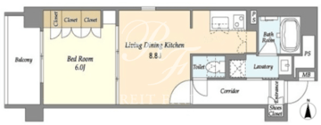 コンフォリア西麻布 401 間取り図