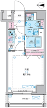 ジェノヴィア田町スカイガーデン 203 間取り図