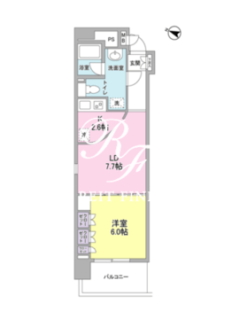 コンフォリア西麻布 701 間取り図
