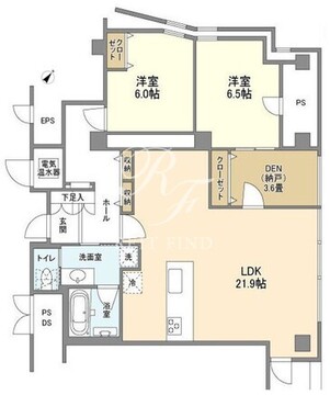 渋谷プロパティータワー 1508 間取り図