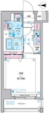 ジェノヴィア田町スカイガーデン 204 間取り図
