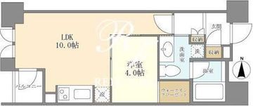 シティハウス東京新橋 805 間取り図