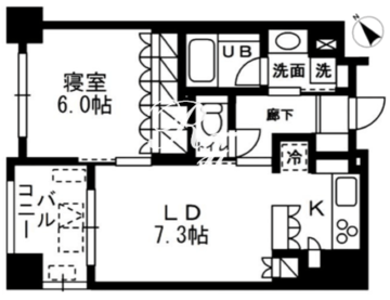 レジディア日本橋浜町 305 間取り図