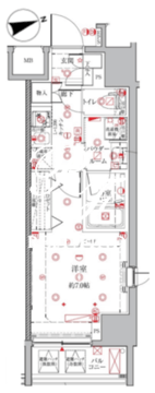 クレイシアIDZ三田 902 間取り図