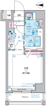 ジェノヴィア田町スカイガーデン 403 間取り図