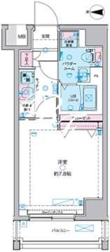 ジェノヴィア田町スカイガーデン 703 間取り図