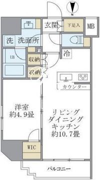 フェリーチェ錦糸町 1201 間取り図