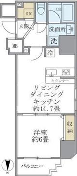 フェリーチェ錦糸町 1404 間取り図