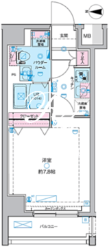 ジェノヴィア田町スカイガーデン 704 間取り図
