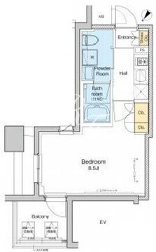 プラウドフラット月島アベニュー 210 間取り図