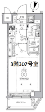 リアレスト池袋 307 間取り図