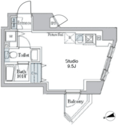 パークアクシス御徒町 1001 間取り図