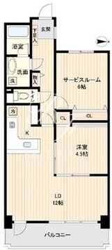 芝公園アパートメント 204 間取り図