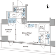 ザ・パークハビオ新宿 434 間取り図