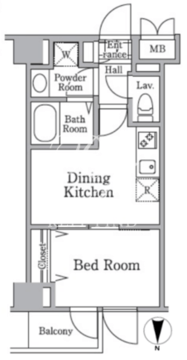 レジディア西小山 309 間取り図
