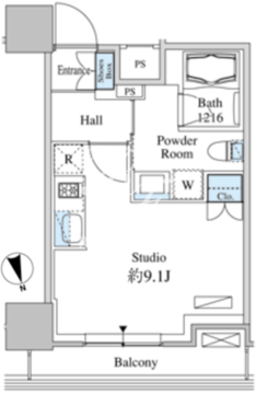 ベルファース芝浦タワー 1403 間取り図