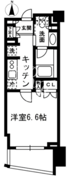 レジディア中落合 B414 間取り図