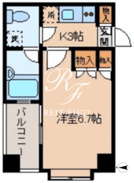 レジディア後楽園 603 間取り図