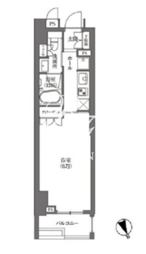 浜町アパートメンツ 1102 間取り図