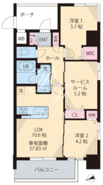 ルカナル門前仲町 401 間取り図