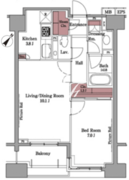 パークアクシス白金台 1004 間取り図