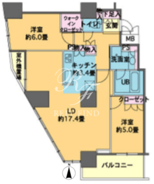 カスタリアタワー品川シーサイド 1202 間取り図