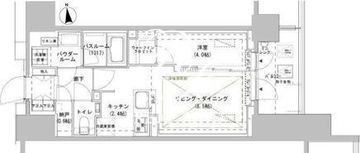 パークスフィア牛込神楽坂 606 間取り図