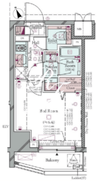 コンシェリア白金台 TOKYO PLATINUM 803 間取り図