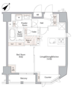 NJKマーキス表参道 1403 間取り図