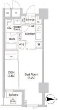 プライムアーバン池袋 807 間取り図