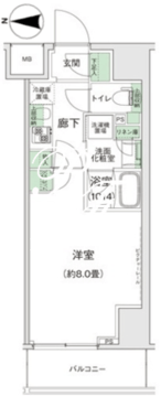 スタイリオ蒲田2 504 間取り図