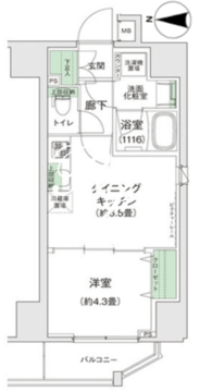 スタイリオ蒲田2 505 間取り図