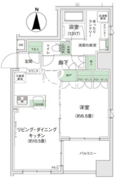 スタイリオ蒲田2 506 間取り図