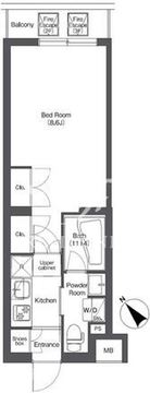 コンフォリア不動前 304 間取り図