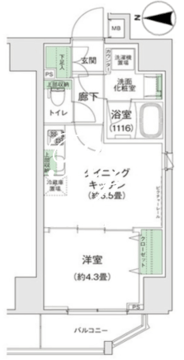 スタイリオ蒲田2 705 間取り図