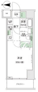 スタイリオ蒲田2 802 間取り図