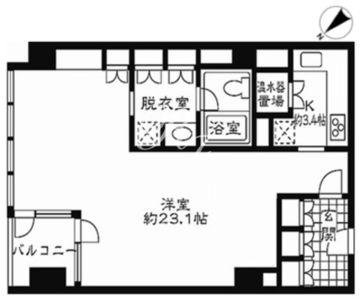 ストーリア赤坂 201 間取り図