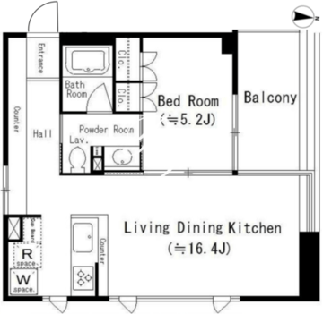 住吉コートク E-202 間取り図