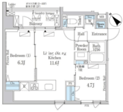 クロスレジデンス日本橋浜町 704 間取り図