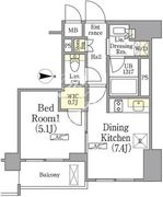 ザ・パークワンズ高輪 503 間取り図