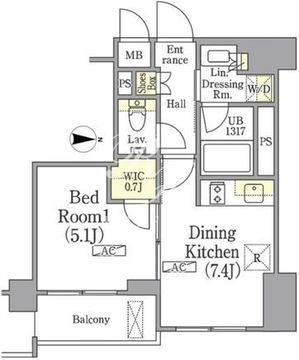 ザ・パークワンズ高輪 503 間取り図