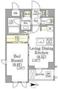 ザ・パークワンズ高輪 407 間取り図