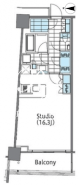 コンフォリア新宿イーストサイドタワー 607 間取り図