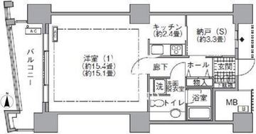 アクティ汐留 712 間取り図