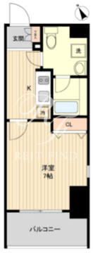 ラクラス月島 803 間取り図