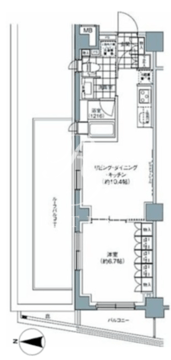 パークハビオ北品川 309 間取り図