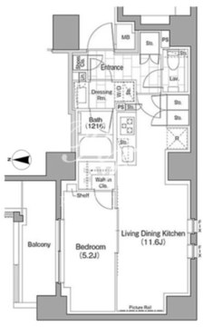 ザ・パークハビオ浅草駒形 301 間取り図