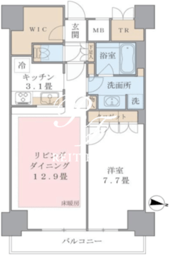 ブリリアイスト東雲キャナルコート 722 間取り図
