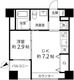 ハイリーフ上野 502 間取り図
