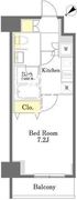 ディームス勝どき 608 間取り図
